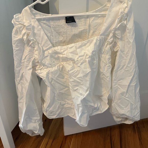ASOS White Ruffled Blouse - Picture 1 of 3